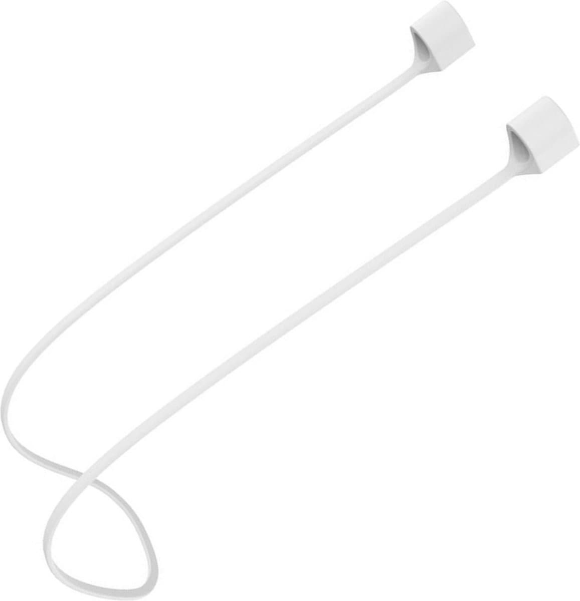 Somstyle Magnetische Band Geschikt Voor Apple Airpods 1, 2, 3, Pro 1 & 2 - Anti Lost Siliconen Strap - Koord - 80cm - Wit