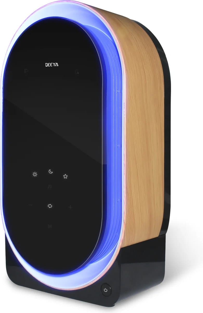 Deeya Desktop Air Purifier, Integrated Audio, Room Air Purifier with HEPA Filter and UVB Disinfectant, Night Light, Aromatherapy,