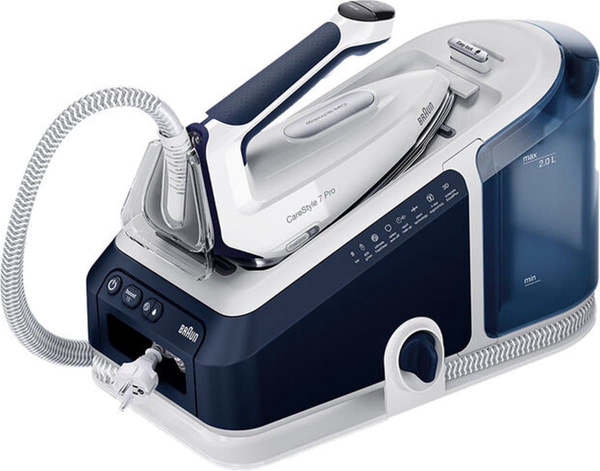Braun CareStyle 7 Pro IS7282BL - Stoomgenerator - Automatische Instellingen - Halveert Strijktijd - Blauw