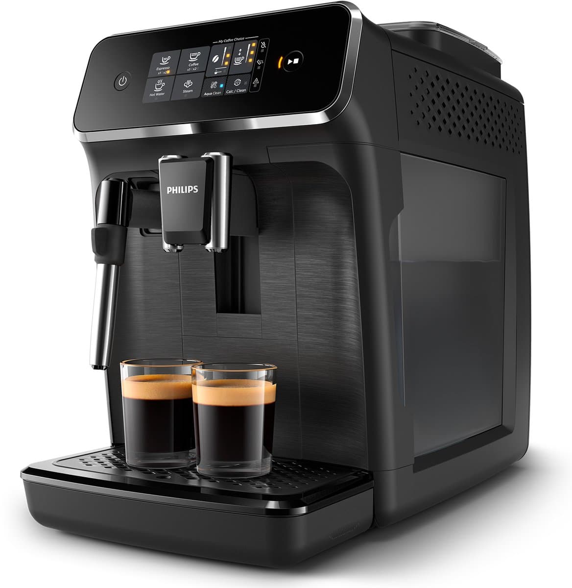 Philips 2200 Series - Espressomachine - 2 Soorten Koffie & Heet water - Melkopschuimer voor Cappuccino - Keramische molen - Volautomatisch - Zwart - Koffiemachine met bonen - EP2220/10