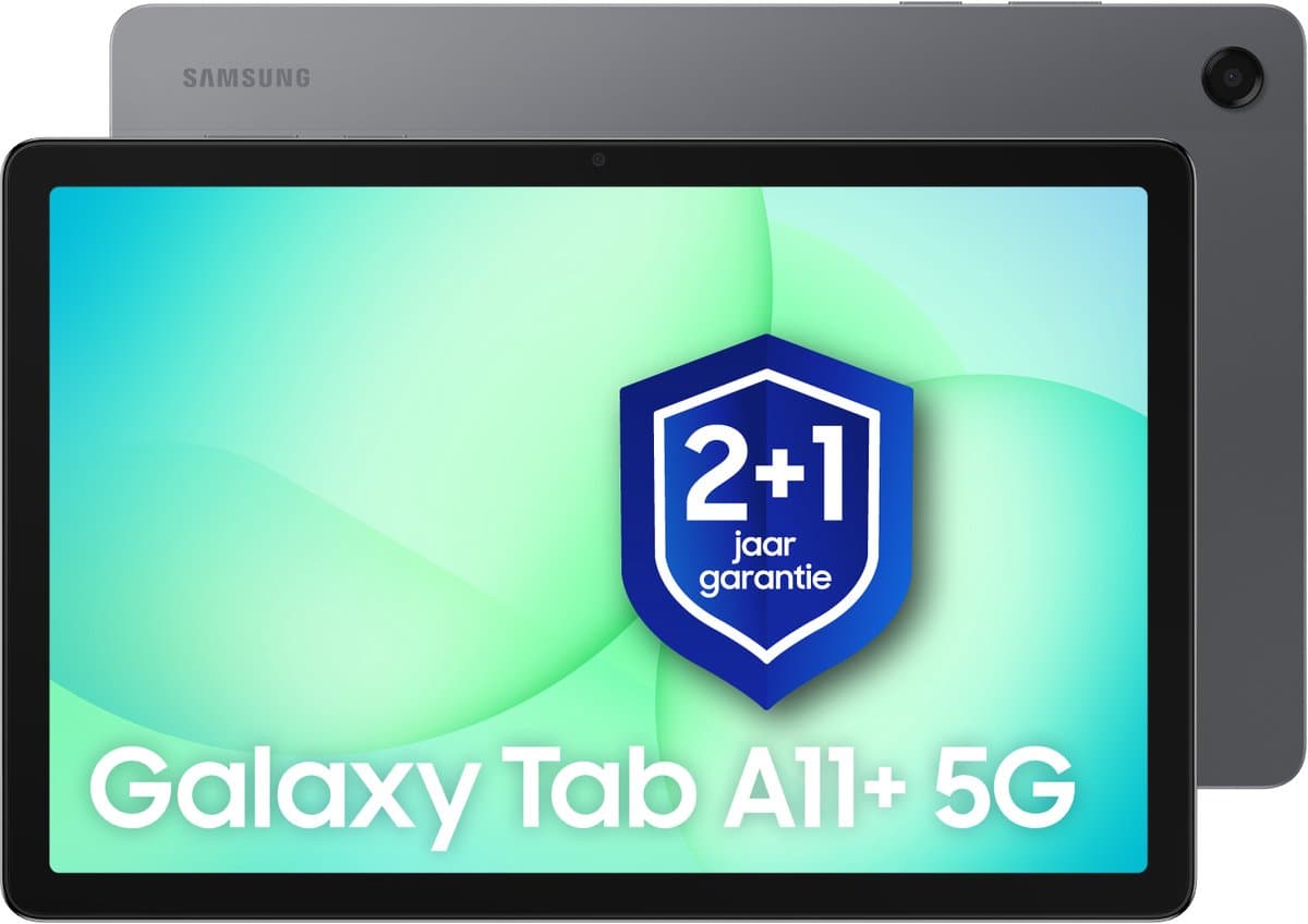 Samsung Galaxy Tab A11 Plus - 5G - 256GB - Gray + 1 jaar extra garantie