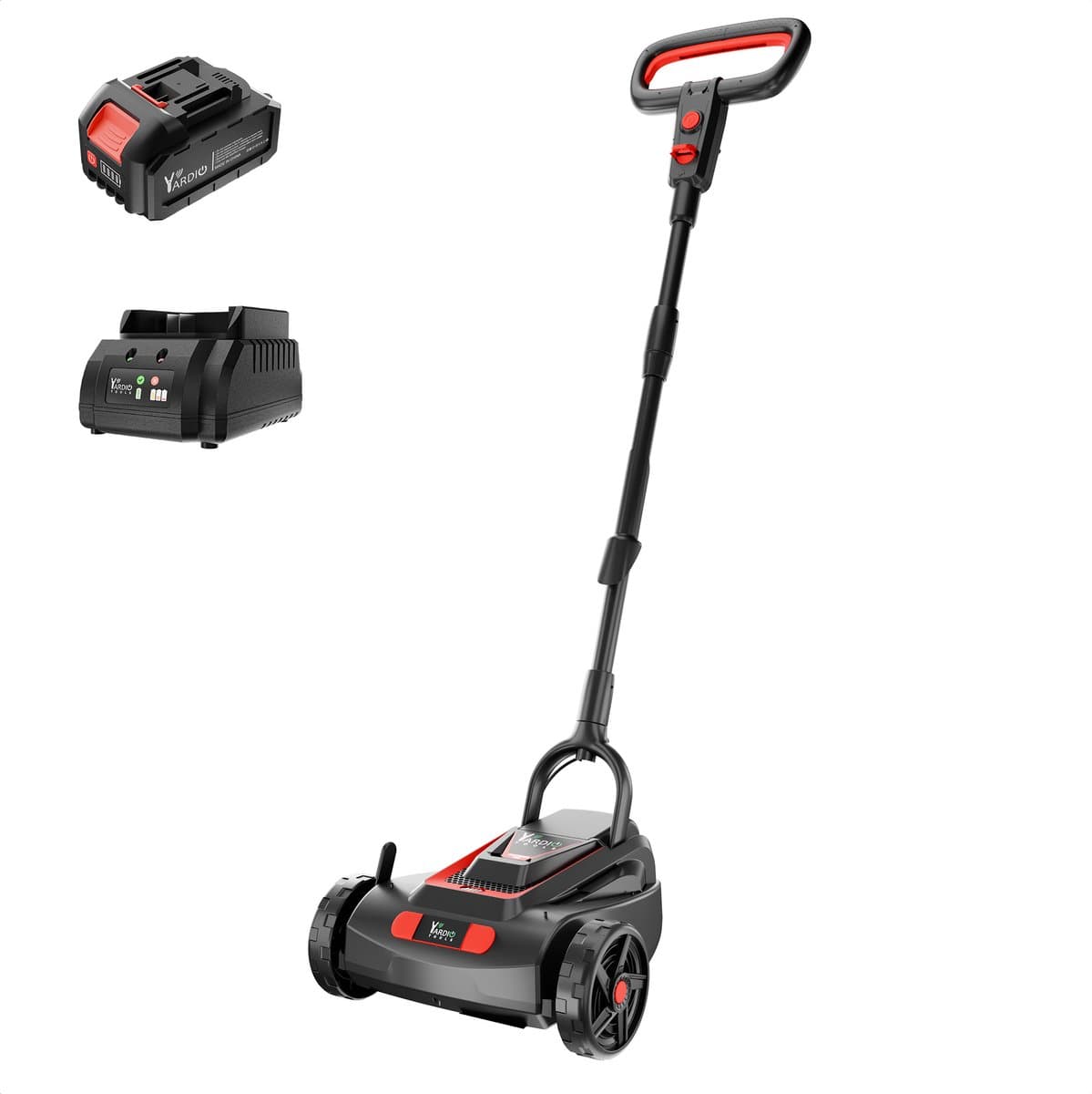 YARDIO Tools® - Grasmaaier Elektrisch - Grasmaaier Accu - Handmaaier - 220mm maaibreedte - 21v incl. 4.0a Accu en Snellader - tot 50m2 - EasyMow 220 - EasyMow220-4.0aBAT