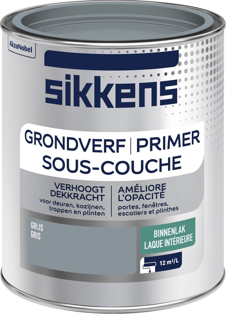 Sikkens - Binnenlak Grondverf - Grey - 750 Ml