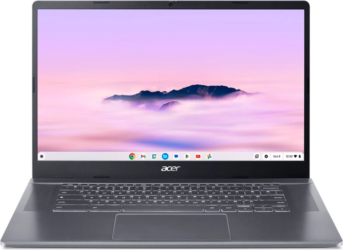 Acer Chromebook Plus 515 CB515-2HT-5789 - 15 inch - Touchscreen - Core i5 - 8GB - 256GB - Verlicht toetsenbord - Grijs