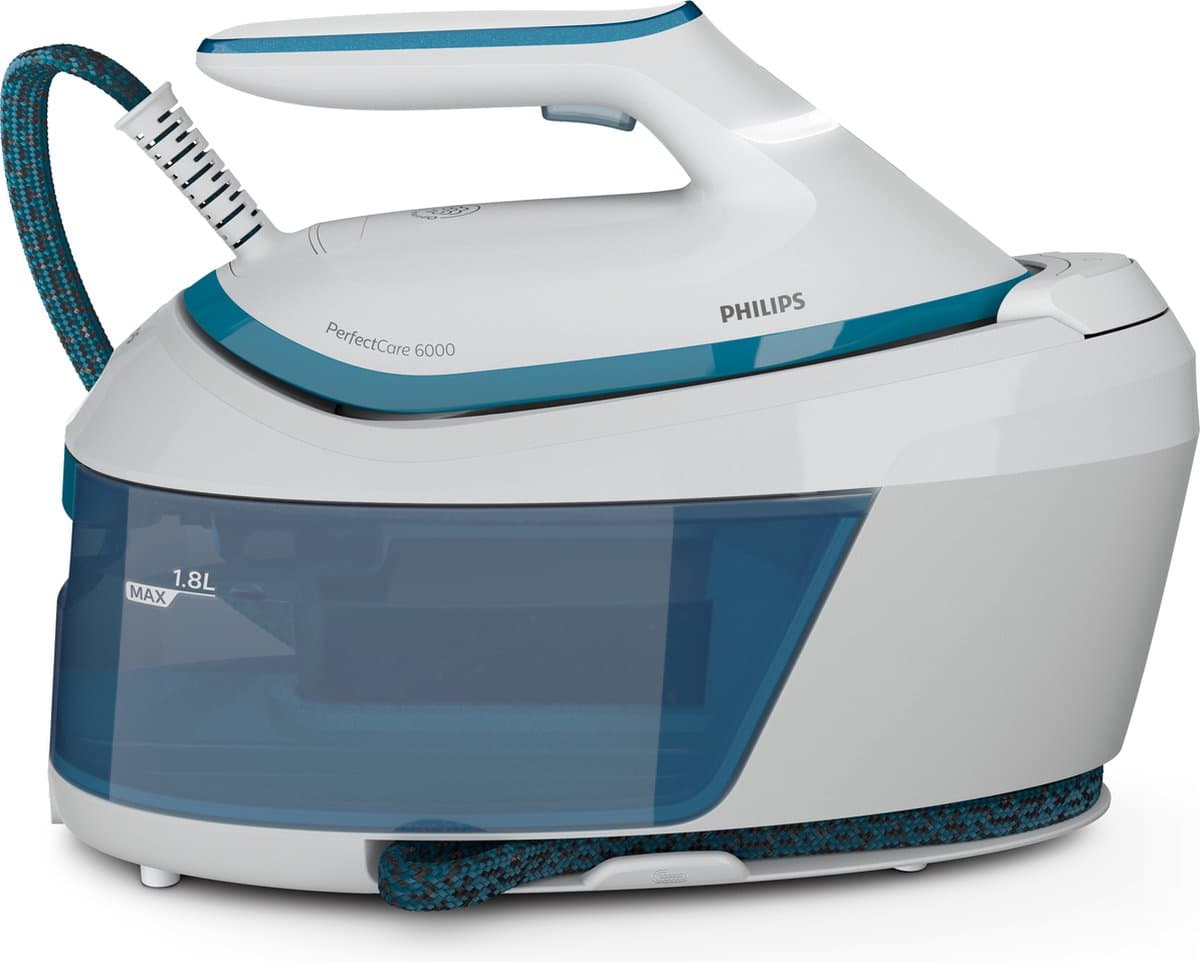 Philips Stoomstrijkijzer met Stoomgenerator PSG6022/20 - Met Station - Hoge Stoomstoot - Verticaal Strijken – Automatische Uitschakeling - Groot Reservoir - Blauw