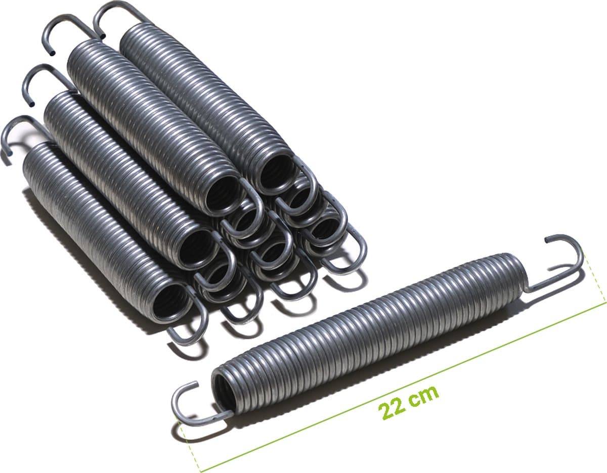 Universele Trampoline Veren - Etan® Premium - Lengte 22 cm - Set van 50 stuks - Hoge Kwaliteit Trampoline Veer 220 mm - Roestbestendig - Met Zink Verwerkt