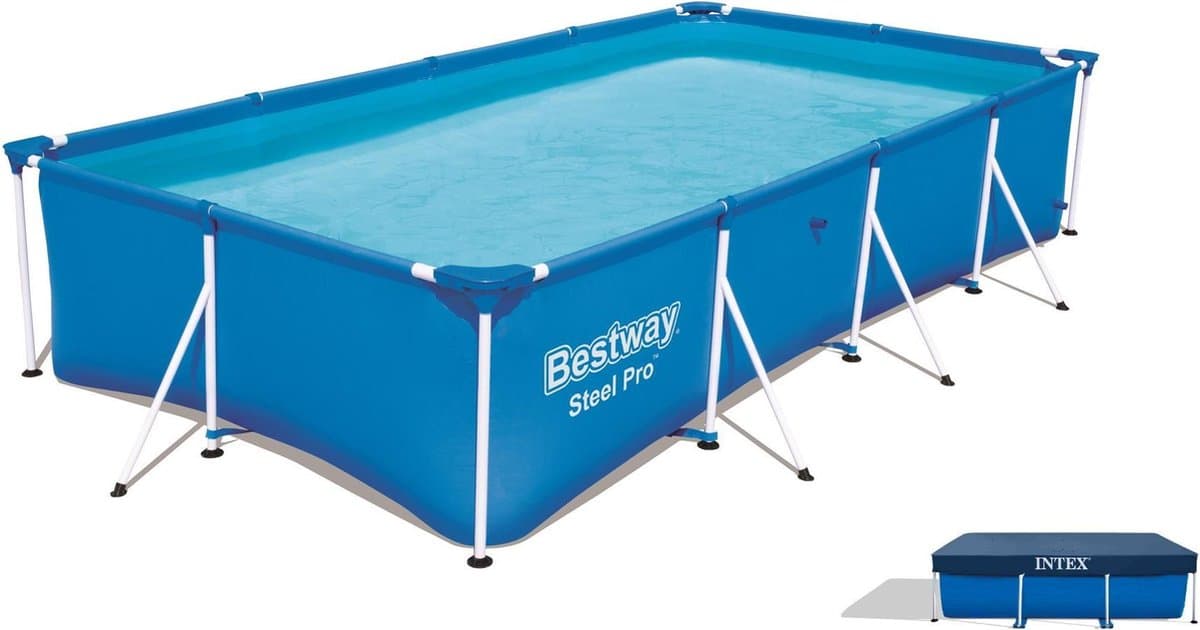Zwembad Bestway Steel Pro Metal Frame Pool 300x201x66 cm + Intex afdekhoes