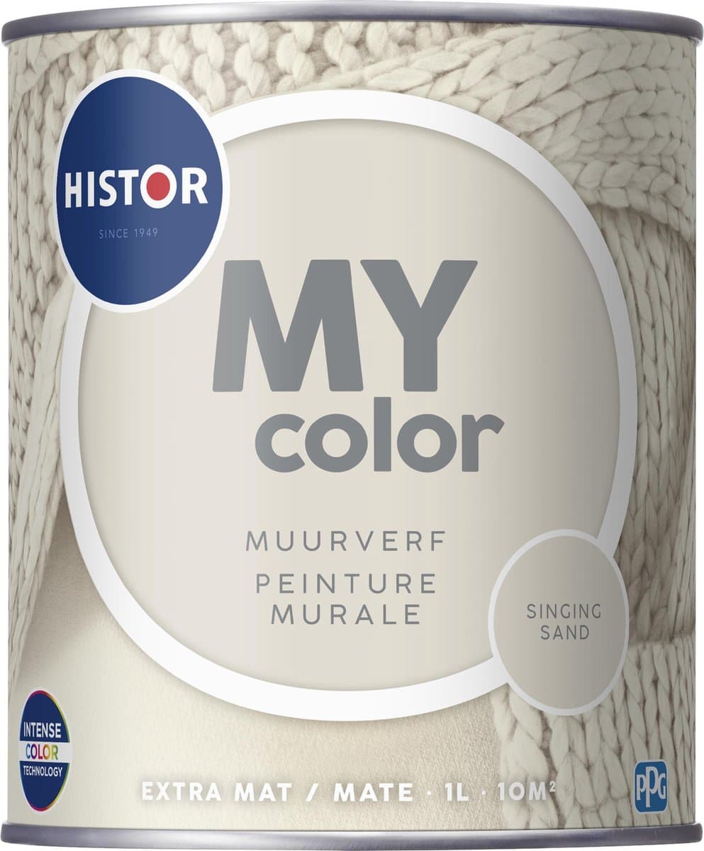 Histor MY Color Muurverf Singing Sand - Extra Mat - Reinigbaar - Extra Dekkend - 1L