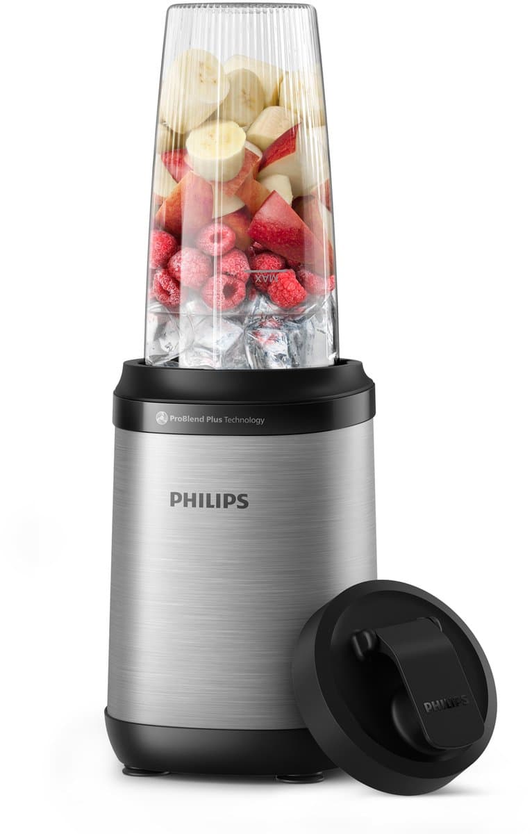 Philips Blender HR2764/00 - Beker met Drinkdeksel 700ml - 800 Watt - Smoothie Maker - RVS Tritan - Zilver