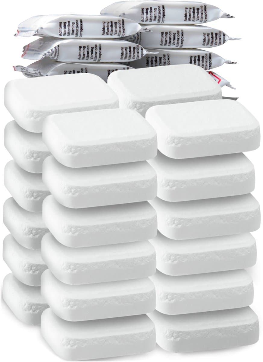24x Dparts ontkalkingstabletten universeel - 16g - voor koffiezetapparaat en waterkoker - Geschikt voor Bosch Siemens EQ Miele Philips Saeco Senseo Krups Delonghi Jura Nespresso - Koffiemachine Ontkalkings Tabletten Ontkalker