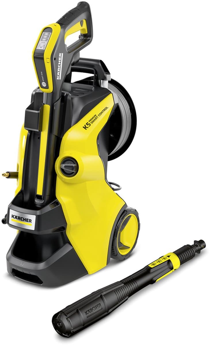 Kärcher K 5 Premium Smart Control Flex Hogedrukreiniger - PremiumFlex hogedrukslang - 145 bar - 500 l/u - 40 m²/u - Slanghaspel - Geschikt voor oa. auto - terras - fietsen - motoren - tuinset en gebieden rondom huis