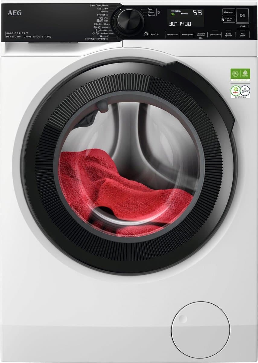 AEG LR86XDOSE 8000 serie PowerCare - Wasmachine - Energielabel A - 10kg - 1400 toeren