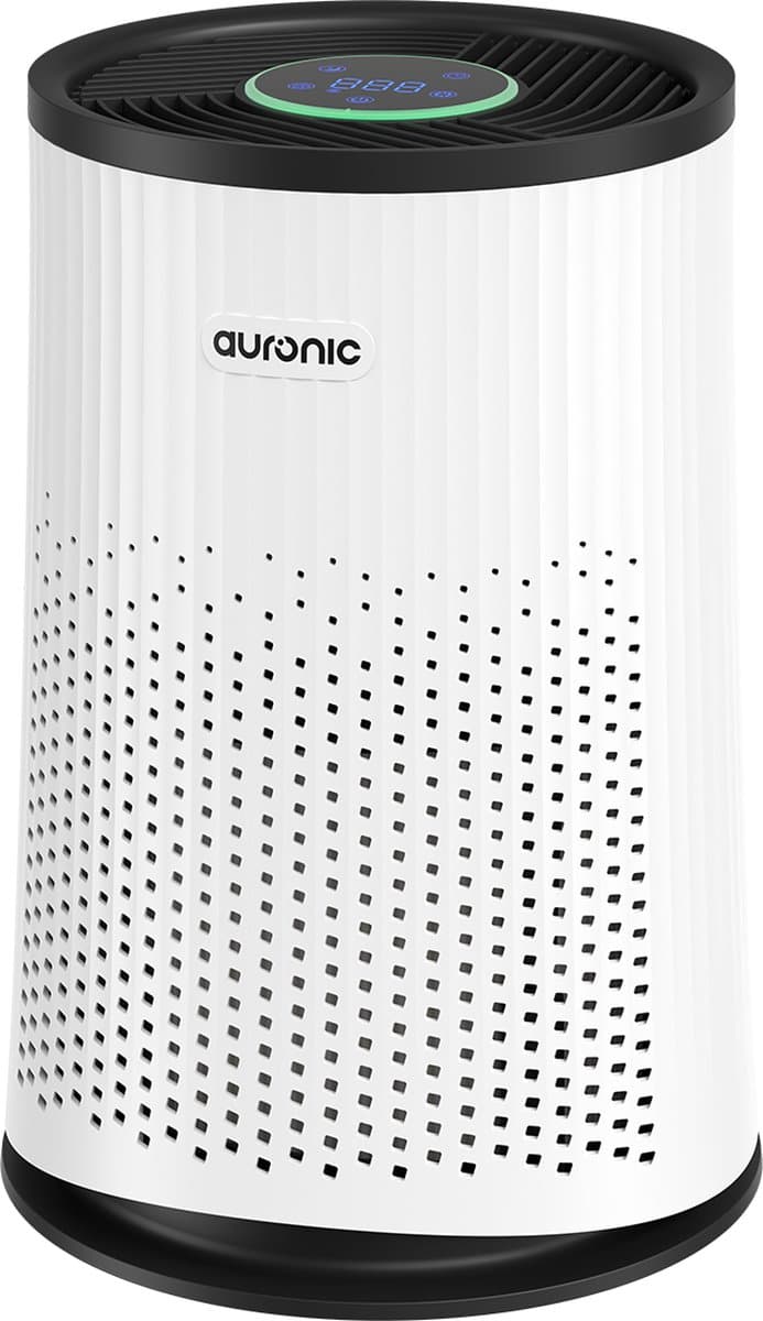 Auronic Luchtreiniger Compact Pro met HEPA 13 Filter, Ionisator en Koolstoffilter - Ruimtes tot 30m² - CADR-waarde van 150m³/u - Air Purifier met Aromatherapie - Wit
