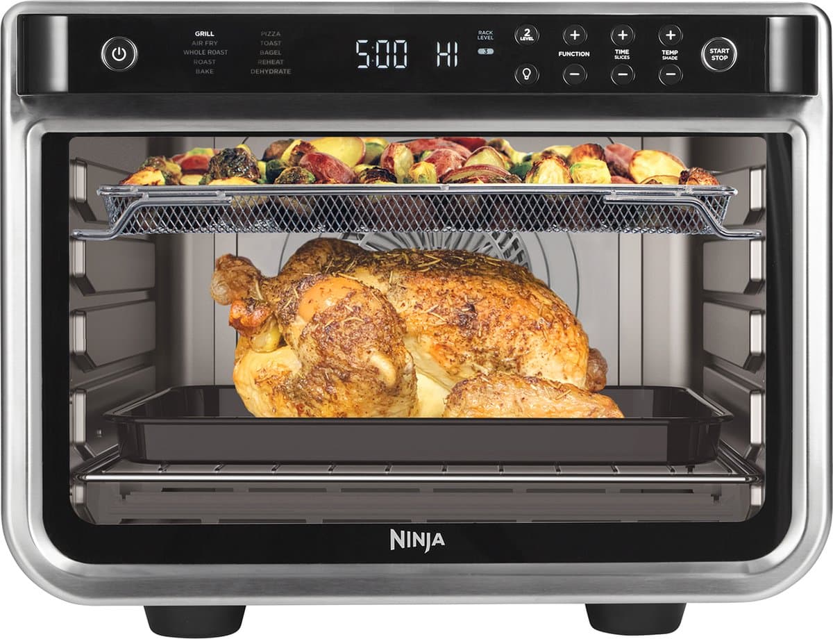 Ninja DT200EU Vrijstaande Multifunctionele Oven - 10 Kookprogramma's - 29 Liter - 2400 Watt - Zilver