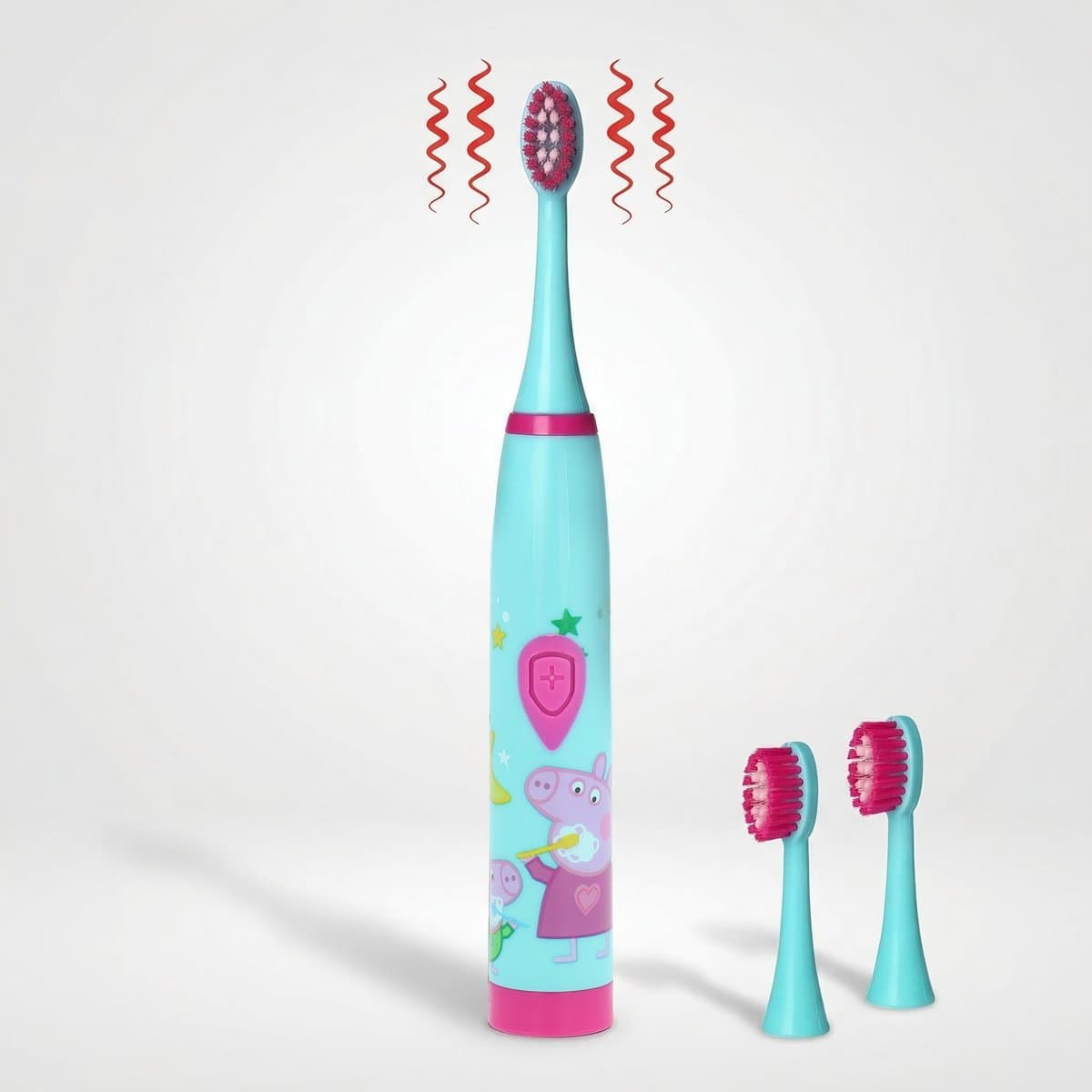 Peppa Pig Elektrische Kindertandenborstel - Zachte Tandenborstel voor Kinderen - Peppapig Elektrische Tandenborstel - Kids Mondverzorging - voor Kinderen 3, 4, 5, 6, 7, 8, 9+ Jaar - Cadeau Meisjes - Electric Toothbrush for Children - CleanRite