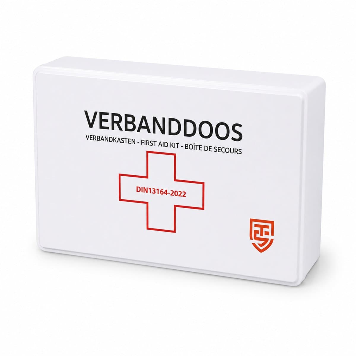 Technosafety Verbanddoos DIN13164-2022 + Wandhouder - EHBO kit - Verbanddoos voor thuis, kantoor en in de auto - Verbandkast - First Aid Kit - Internationaal Goedgekeurd - Noodpakket