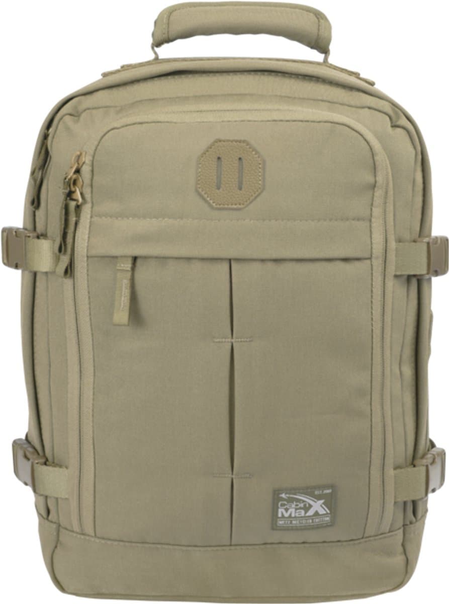CabinMax Metz Reistas – Handbagage 24L Ryanair / Wizz Air – Rugzak Transavia – Schooltas - 40x30x20 cm – Compact Backpack – Lichtgewicht – zandsteen kleur