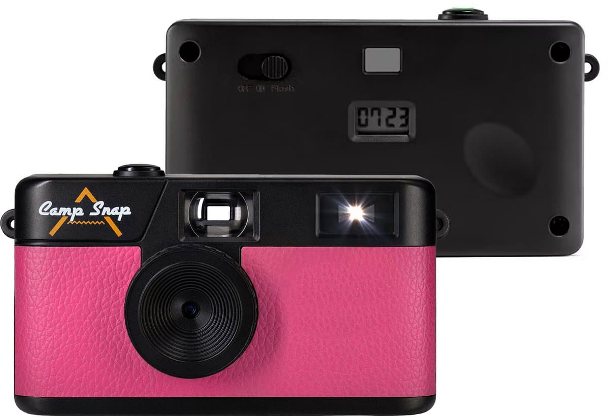 Campsnap Digitale Camera - Schermvrije Retro Fotocamera - 8 Megapixel - 2000 foto's - Minimalistisch Vintage Design - Met Flits - Oplaadbaar - 4GB - Roze