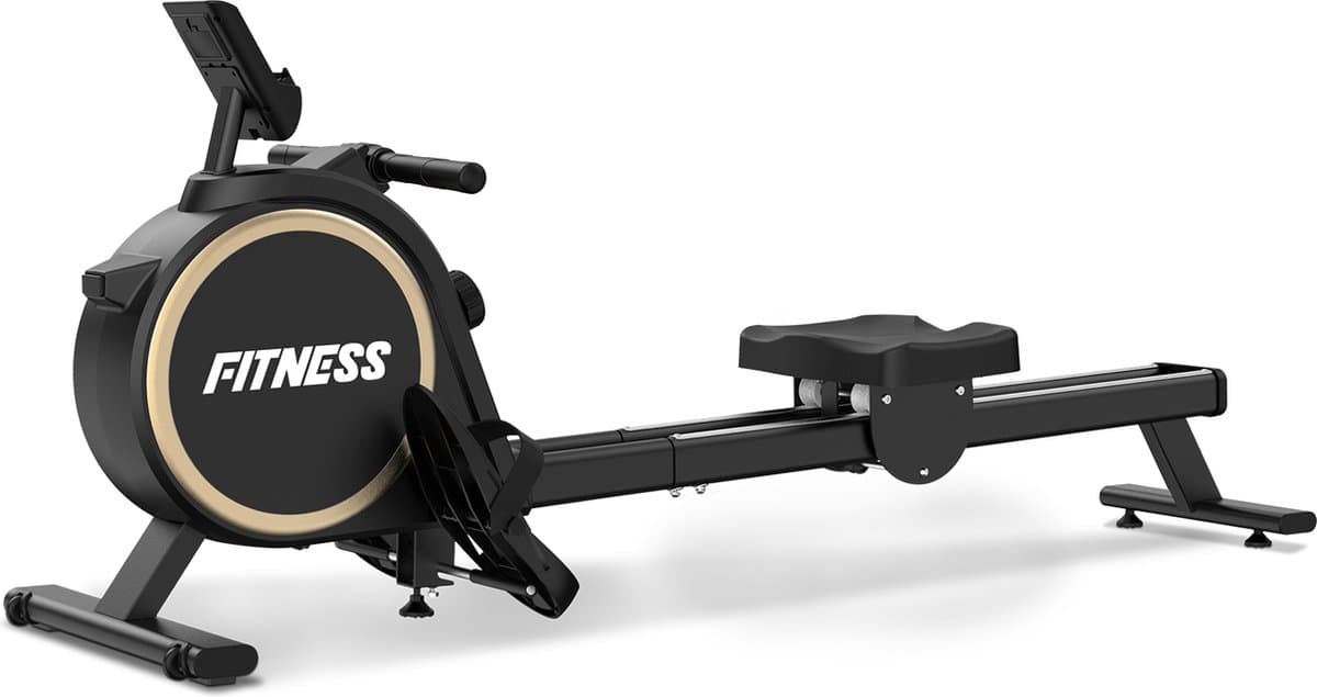 Opvouwbaar Roeimachine met Bluetooth - Magnetische Roeitrainer - met LCD-scherm en 16 weerstandsniveaus - Maximale capaciteit 160 KG - Stil - Zwart