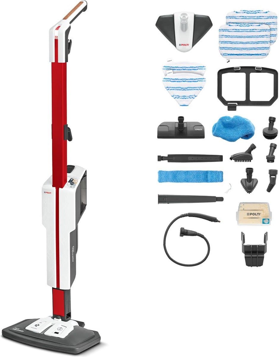 Polti Schoonmaak - Stoomreiniger Vaporetto SV650 Style, wit/rood PTEU0306