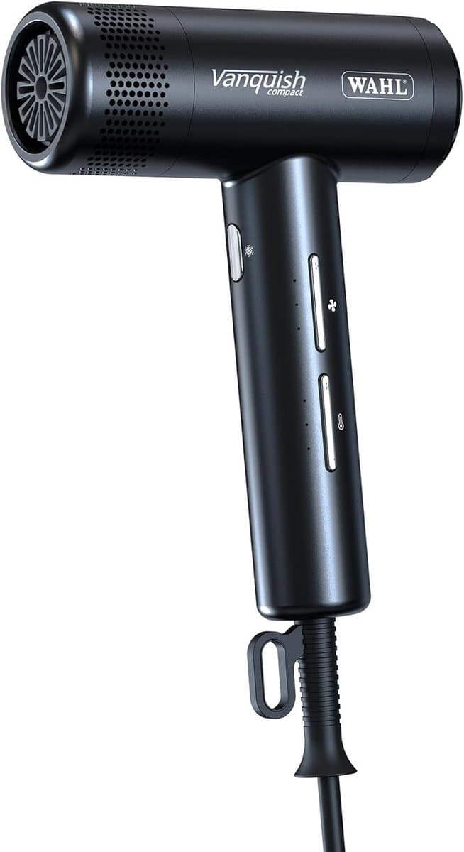 Wahl Vanquish Compact Föhn - Digitale Hoogtoerige Motor, Lichtgewicht Ontwerp, Ionische Technologie, 3 Snelheden - Zwart
