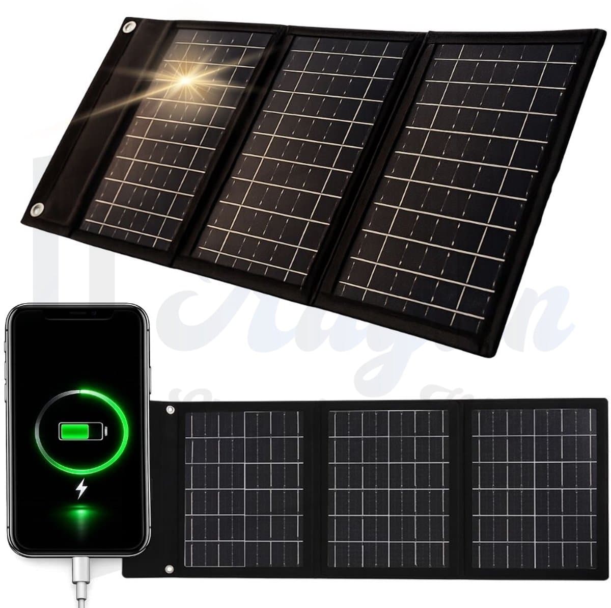 Draagbaar Zonnepaneel 20W – Opvouwbaar Solar Paneel met USB-A & USB-C – Camping, Outdoor & Powerbank Oplader –zonnepaneel – zonnepaneel opvouwbaar – zonnepaneel draagbaar – usb zonnepaneel – camping zonnepaneel – outdoor oplader zonne energie – 84862
