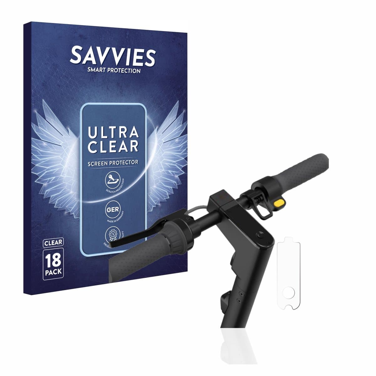 Savvies - Screenprotector voor Segway Ninebot KickScooter MAX G30 / G30D / G30D II - Folie Beschermfolie transparant 18 Stuks