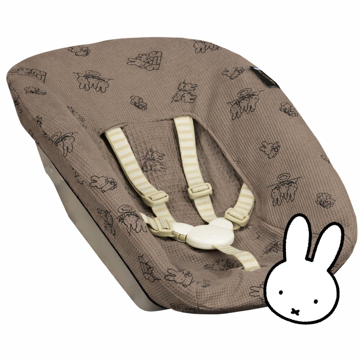 Ukje-Nijntje Newborn Hoes Tripp Trapp geschikt voor Stokke Tripp Trapp Newborn Set - Oud model met diep bakje - Premium Kwaliteit - Perfecte Pasvorm - Beschermt je Stoel - Makkelijk Wasbaar - Zacht Katoen - Taupe Nijntje