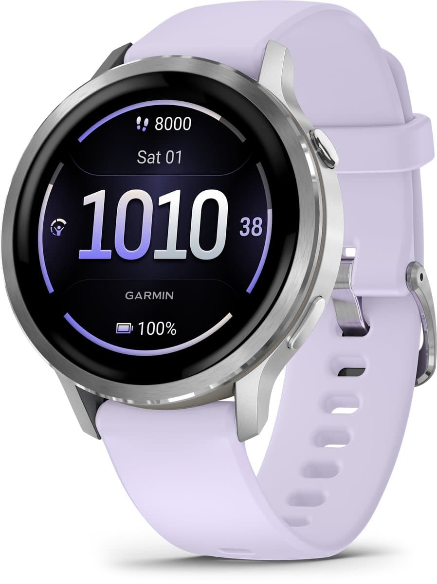 Garmin Venu 4 - Multisport smartwach - 41 mm - AMOLED - Zilverkleurig/Lila
