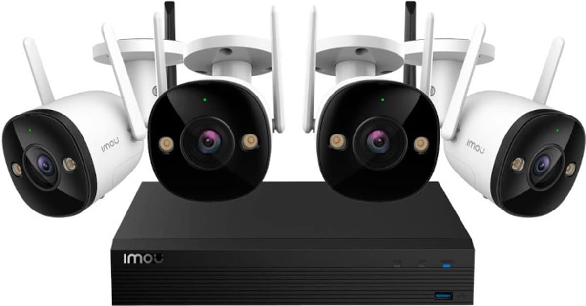 Imou Wireless Kit - F22EP 4 stuks IP camera met recorder bewakingsset
