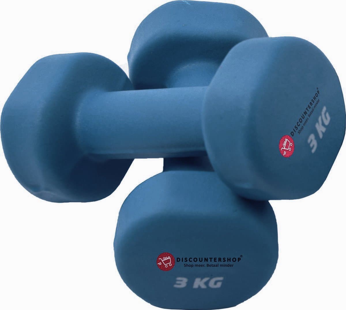 Dumbbell set 6 kg – halterset 2x3 kg | duurzaam ijzer en antislip coating | handgewicht voor thuis workouts en krachttraining | compact en sterk | afmetingen 27x9x9 cm