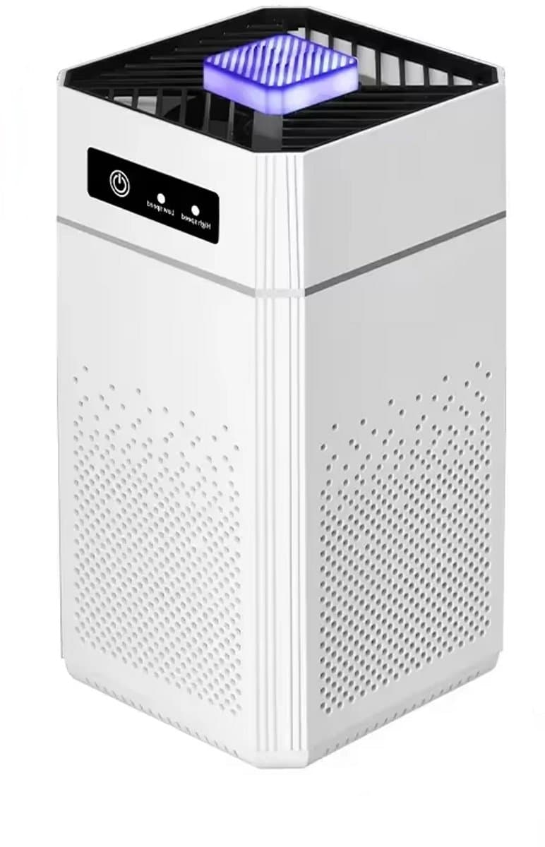 Slimme Luchtreiniger met Negatieve Ionengenerator – H12 HEPA Filter – Stil & Compact voor Werkkamer, Woonkamer en Slaapkamer – Intelligente Luchtzuivering tegen Stof, Pollen, Rook en Allergieën