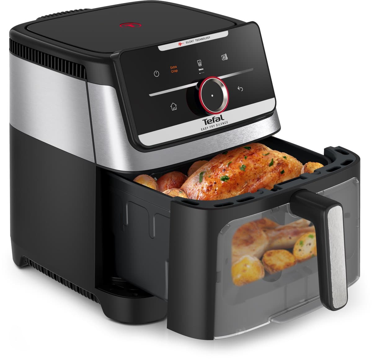 Tefal Easy Fry Smart & Silence XXL EY876D - Stille Airfryer XXL - 7L - 1700W - 55 Programma's - Tot 8 Personen