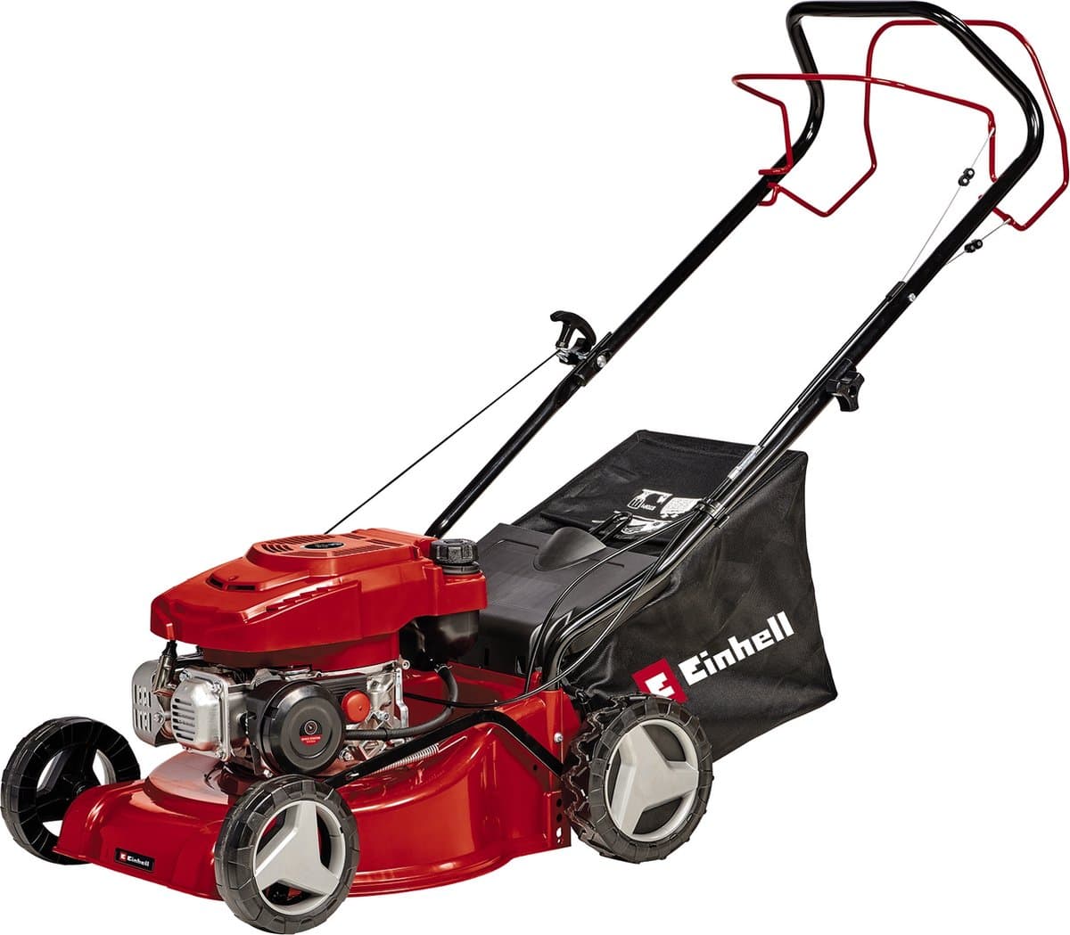 Einhell Benzine Grasmaaier GC-PM 40/2 S - 132 cm³ - 2 kW - 4-takt - Maaibreedte: 40 cm - Aanbevolen gazonoppervlakte: tot 1000 m² - 45 L opvangbak - Maaihoogte: 25-75 mm