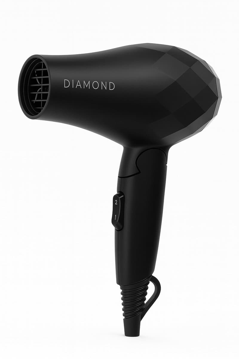 Professionele Reisföhn - Compact & Opvouwbaar – 1000W – Lichtgewicht Föhn met Twee Warmtestanden – Ideaal voor Vakantie, Camping en Sportschool – Universele Spanning