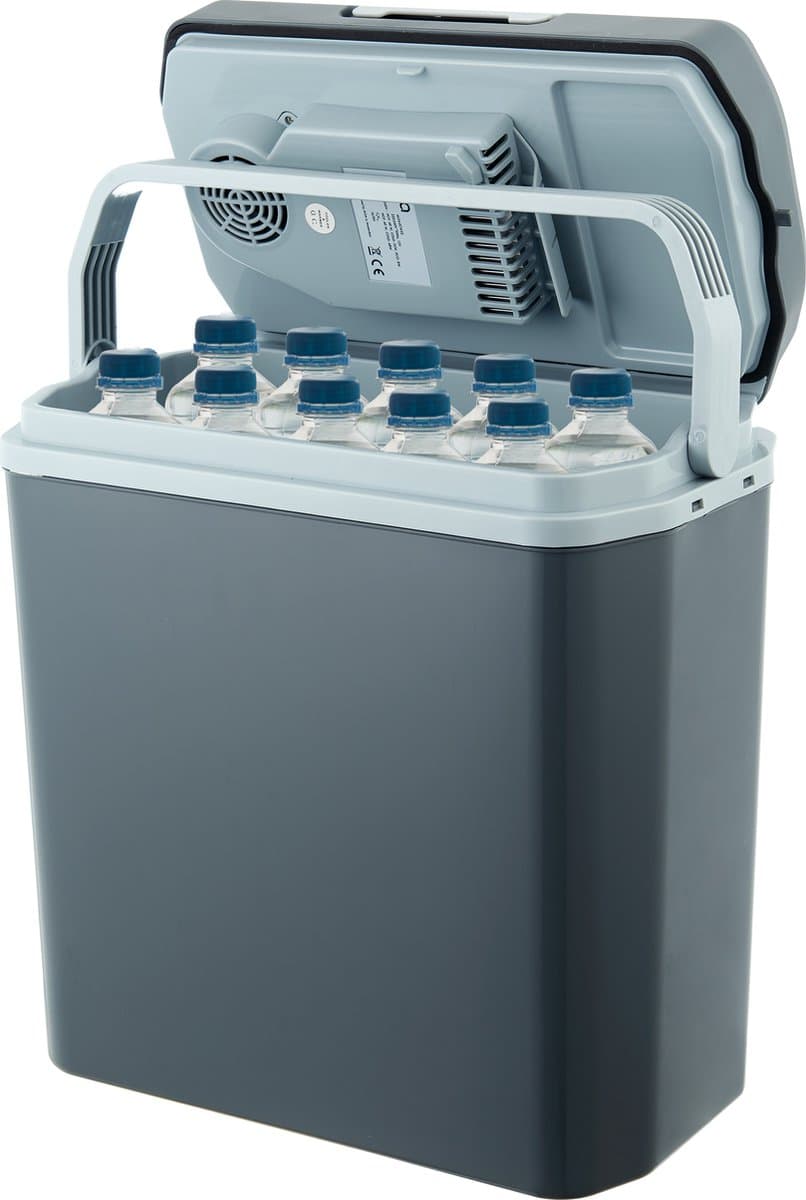 MOA Koelbox Elektrisch 12v 230 volt - 22L - Frigobox - Camping Koelkast - Auto en Camping - Koelen en Verwarmen - Grijs