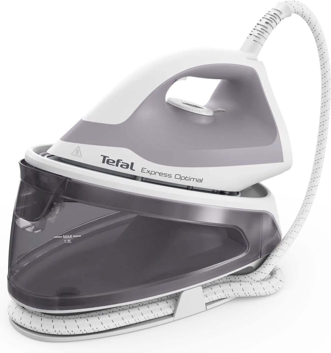 Tefal Express Optimal SV4111E0 - Stoomgenerator - Stoomstrijkijzer - 2200W - 1.2L - Keramische Zoolplaat - 5.3 bar - Grijs/Wit