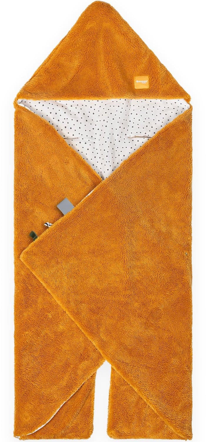 Snoozebaby Wikkeldeken voor autostoel - Warme voetenzak voor MaxiCosi - Bumblebee Orange