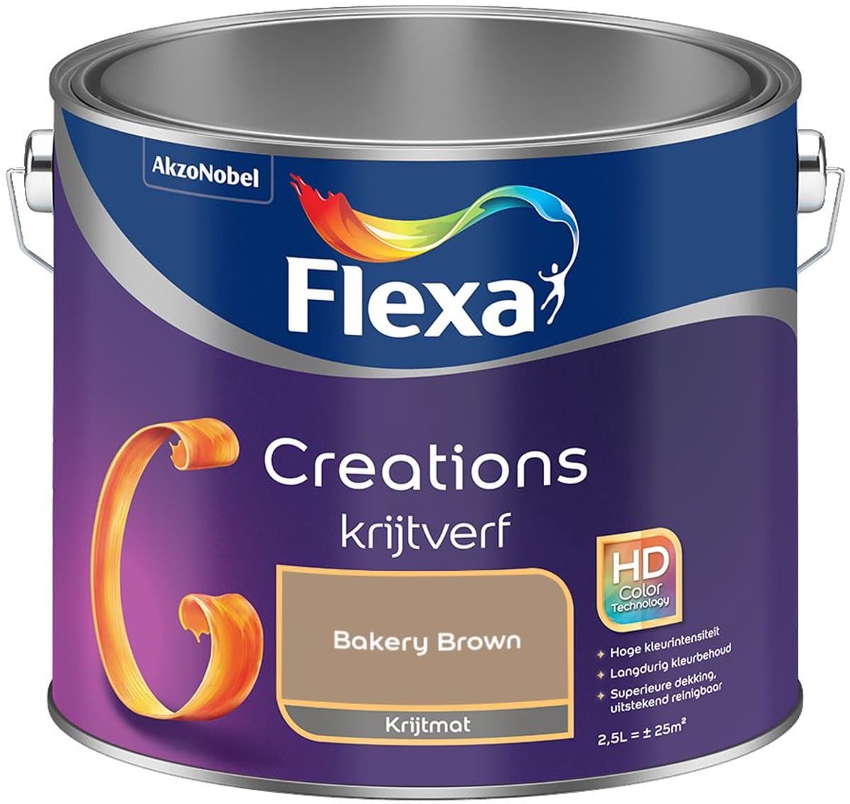 Flexa - Creations Muurverf Krijt - Bakery Brown - Mengverf - 2,5 L