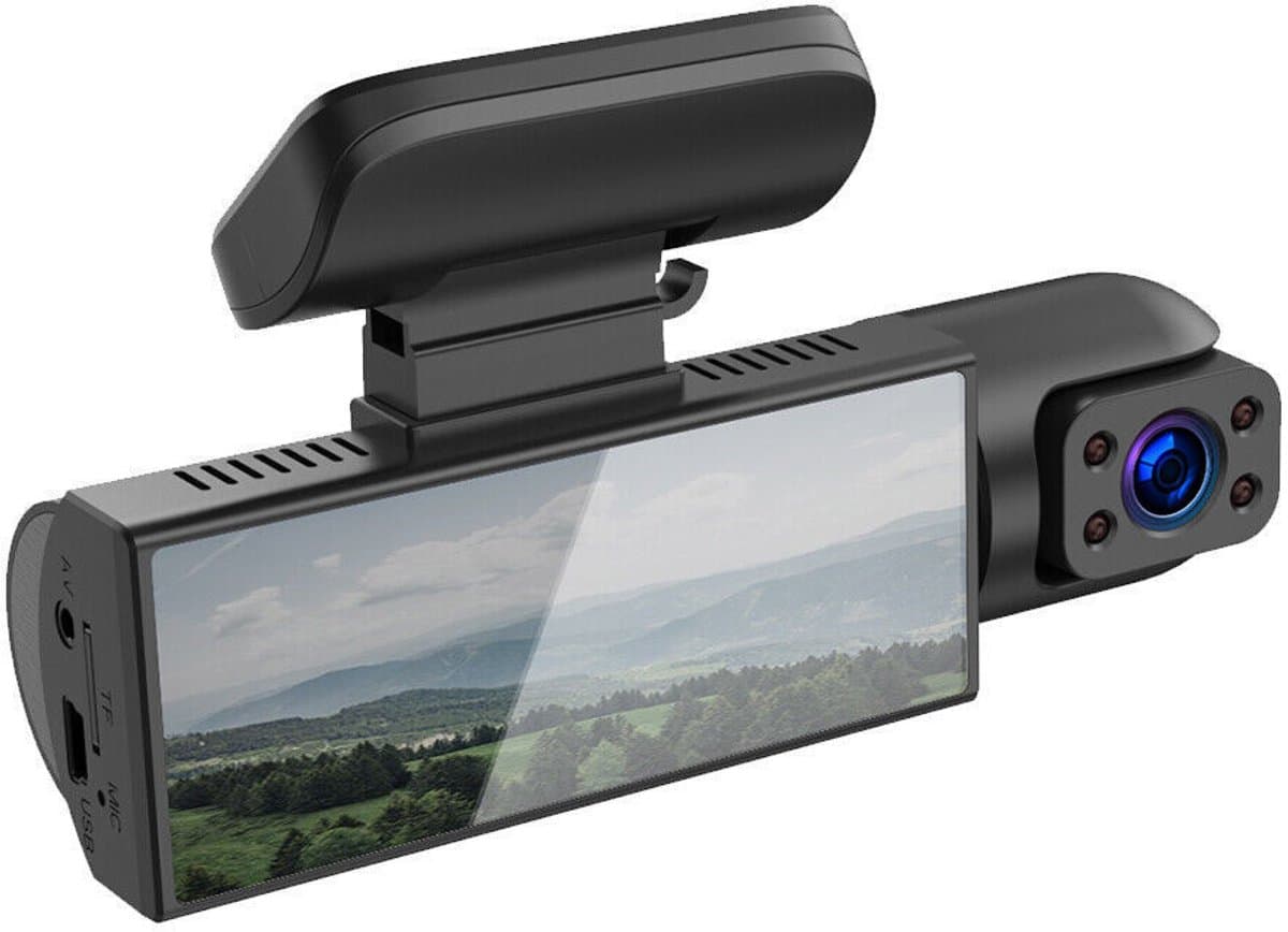 Autodashcam, dual-channel dashcam - met bewegingsdetectie, loopopname, 170° groothoeklens, geschikt voor de meeste voertuigen.