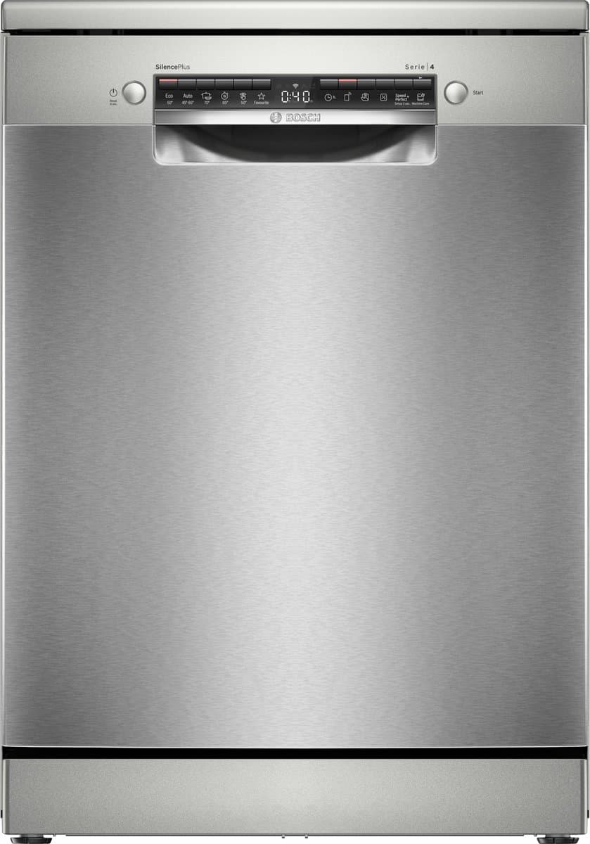 Bosch SMS4EMI06E- Serie 4 - Vrijstaande vaatwasser - 60 cm - RVS - Energielabel B - Home Connect