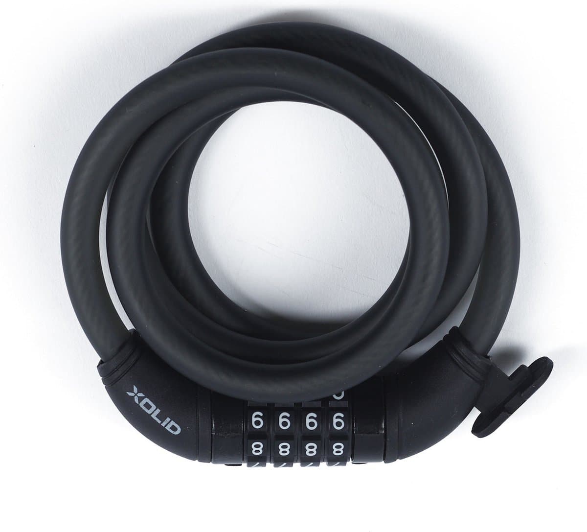 Xolid Fietsslot met cijferslot - 120 cm - zwart - kabelslot - voor fiets / scooter - scooter slot