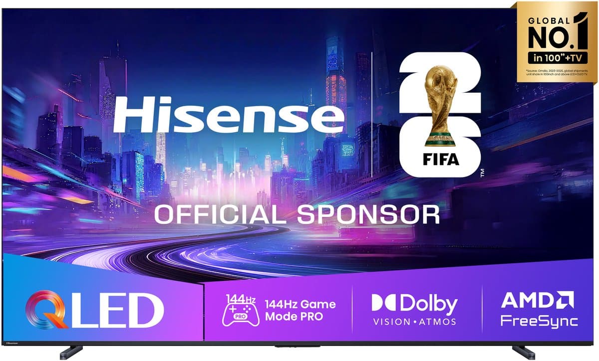 Hisense 100E7Q PRO - 100 inch - 4K QLED - 144hz - 2025 - Smart TV