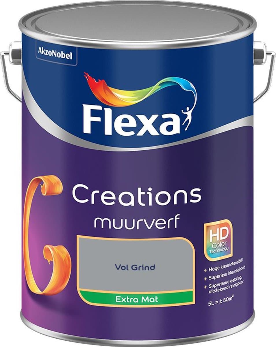 Flexa - Creations Muurverf Extra Mat - Vol Grind - Mengverf - 5 L
