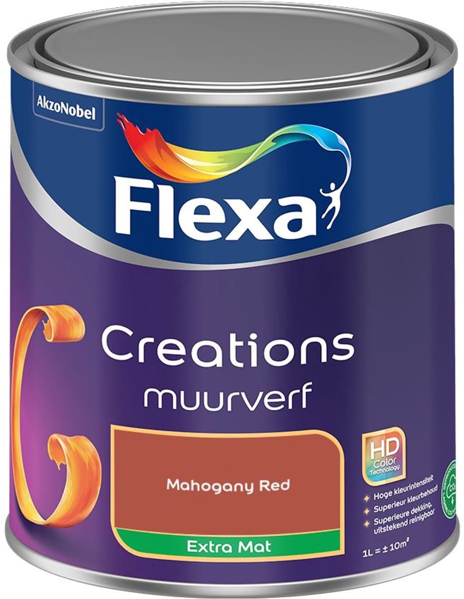 Flexa - Creations Muurverf Extra Mat - Mahogany Red - Mengverf - 1 L