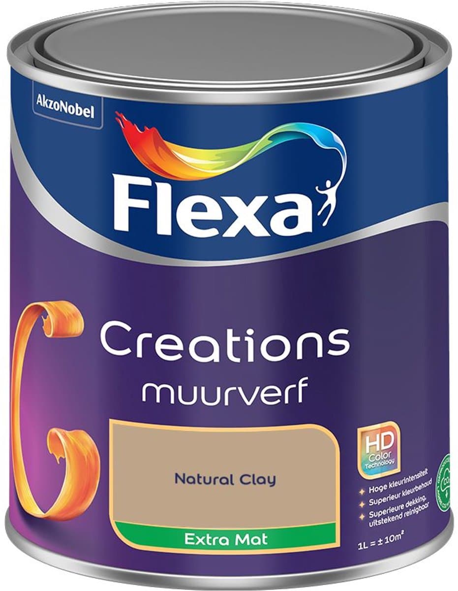 Flexa - Creations Muurverf Extra Mat - Natural Clay - Mengverf - 1 L