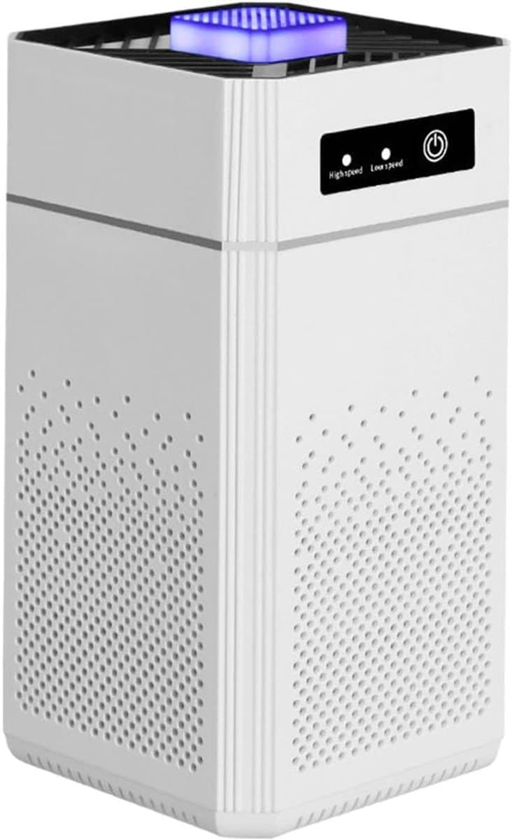 PolkaHome® HEPA Luchtreiniger, Luchtfilter met Ionizer & Drievoudige Filter – Compacte USB Air Purifier, Luchtbevochtiger & Geurverwijderaar voor Thuis, Slaapkamer & Kantoor. Air Cleaner