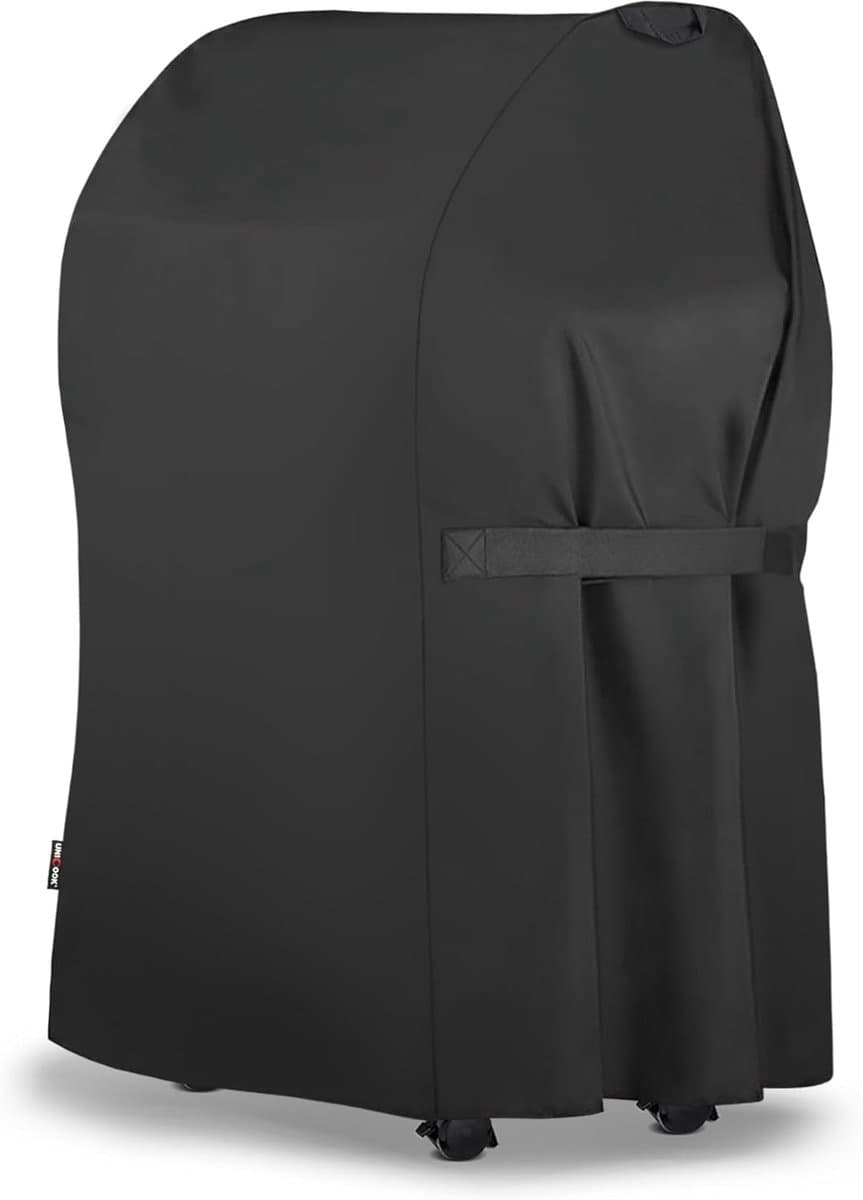 & Zonbescherming - Voor Weber & Buitenkeukens - Sterke BBQ Hoes 210D - Duurzame Waterdichte Afdekhoes voor Barbecue - Zwarte Grill Cover met Wind - Waterdicht