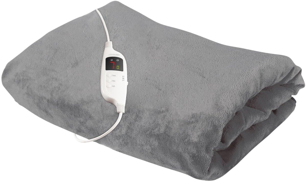 Lanaform - Heating Overblanket - Elektrisch Verwarmingsdeken - Gezellig Verwarmd Plaid - Elektrisch Fleece-deken - 7 Warmtestanden - 160x130 Cm - XL Formaat - Automatische Uitschakeling