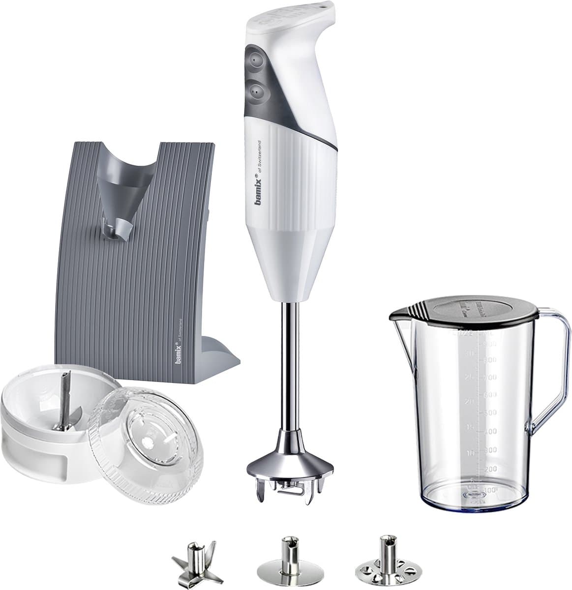Bamix SwissLine M200 Wit - 200W - Inclusief Accessoires en Smart Helpers